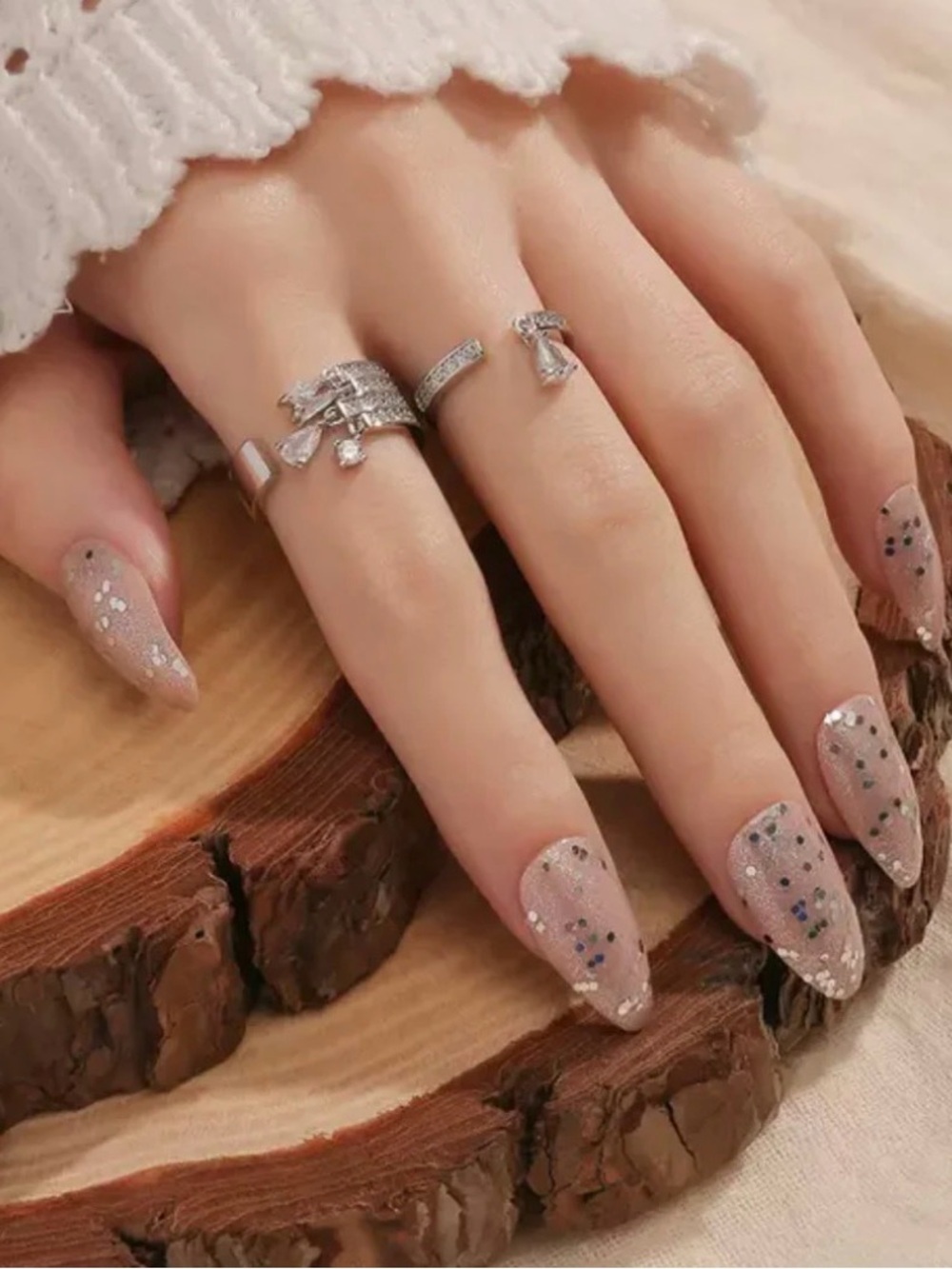 925 Silver Pavé Multi-Row Stackable Ring 💎 Adjustable Band | Sparkling Stones